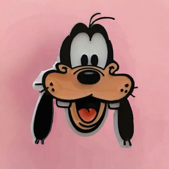Vintage Goofy Dog Pin Plastic 70s To 80s Retro Walt Disney Whimsical Pop Art - Picture 11 of 14
